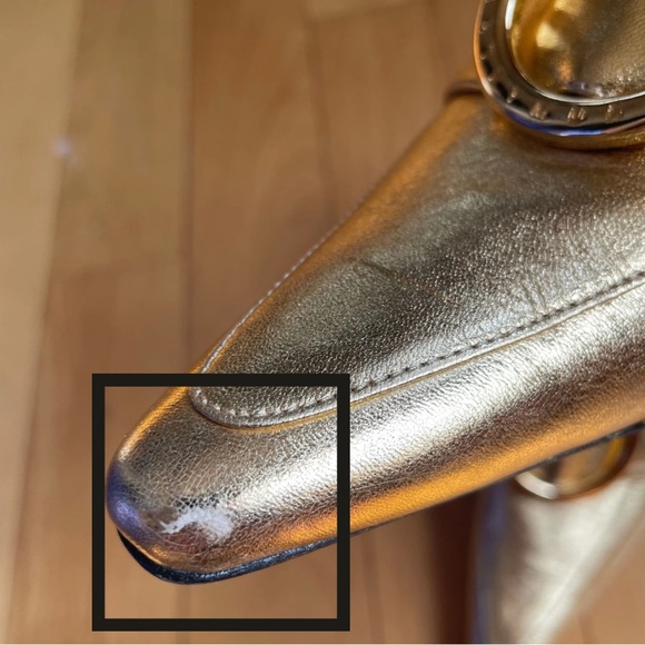 DORATEYMUR Gold Pointy Mules with Strap size 38 - Picture 4 of 6